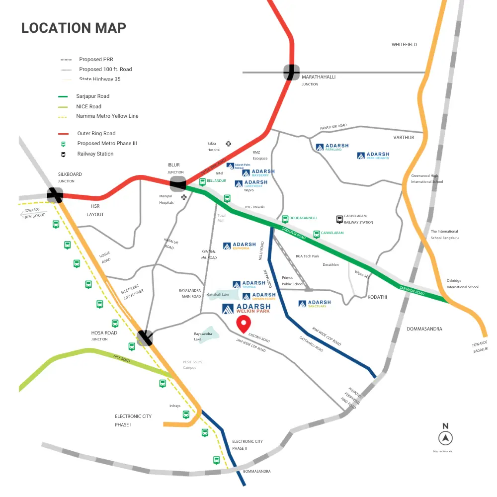 Adarsh Welkin Park location