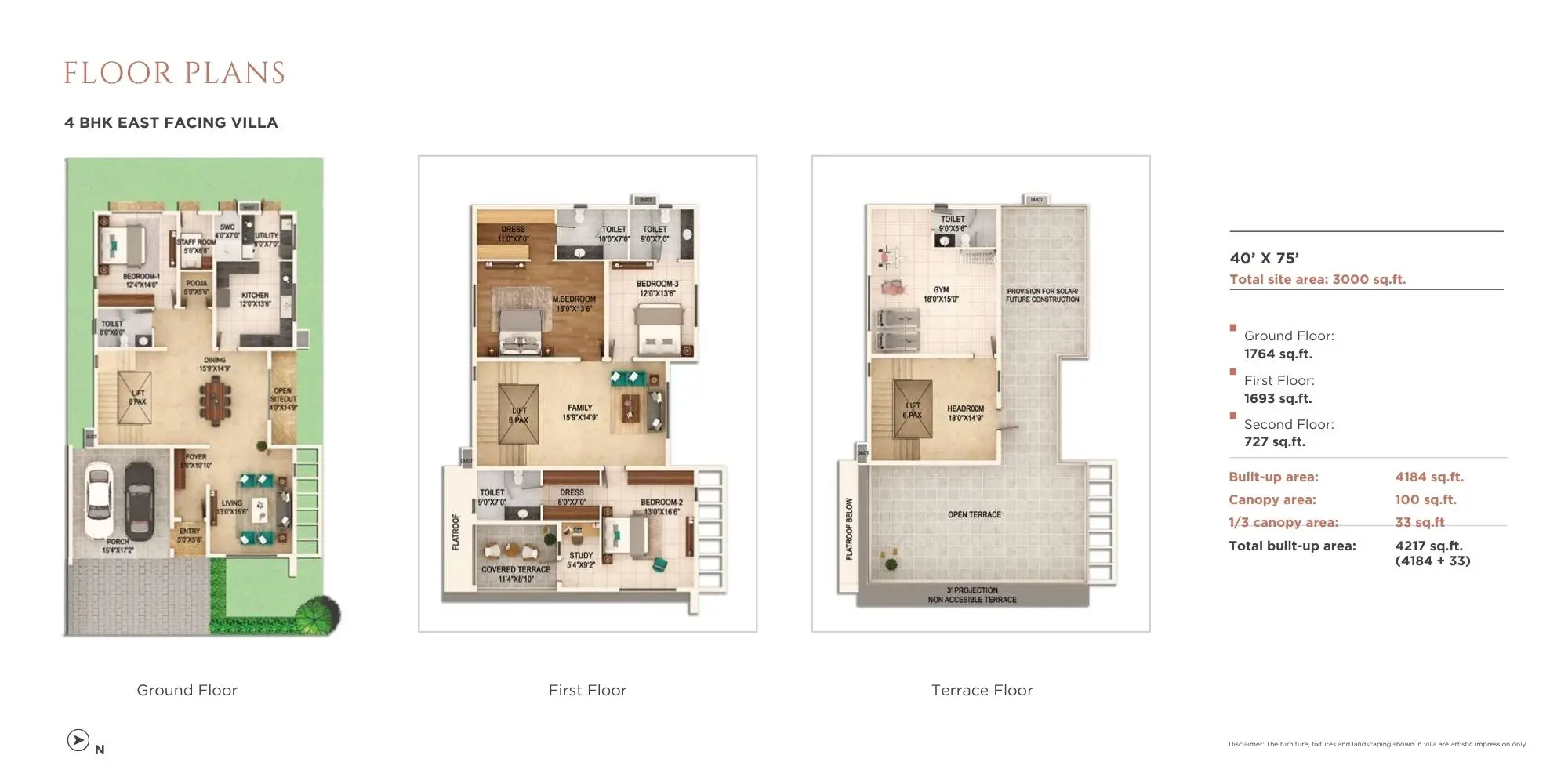 Adarsh Welkin Park floor plan 4 bhk villa